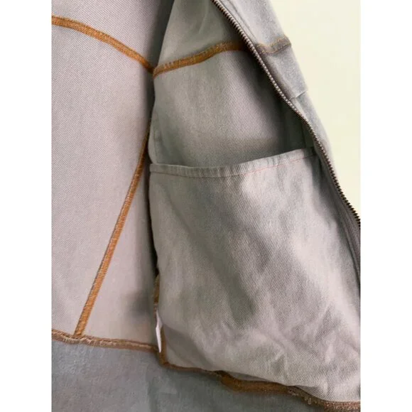 Hemsmith Jean Jacket Men’s Small Utility Zip Front Oversized Workwear Style Pock - Picture 13 of 13